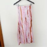 AMYLYNN Pink/Brown Tie Dye Adjustable Side Cinched Skirt Midi Length Size Medium Pink Photo 4