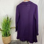Peck & Peck Wool & Cashmere Blend Ruffle Open Front Duster Sweater From  M Photo 1