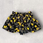 L'ATISTE Black Lemon Print High Waisted Lined Swing Shorts Size Medium Photo 2