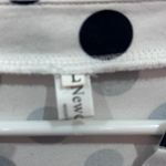 Newport News White Black Polka Dot V Neck Sleeveless Top Shirt Women's M Photo 2
