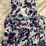 Olive and Oak Abstract Print Purple Blue White Sleeveless Blouse Size Medium Photo 8