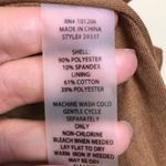 Soft Surroundings  Women’s Faux Suede Snap Button Front Brown A-Line Skirt Photo 7