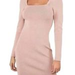 EXPRESS NEW  x Negin Mirsalehi Puff Sleeve Knit Dress Long Sleeve Minimalist Photo 1