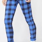 Dolls Kill Blue Plaid Pants Photo 0