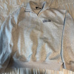 White Fox Boutique White Fox Light Grey Quarterzip Photo 0