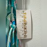 Tinibikini NWT  Swimwear Tie-Dye Ribbed One-Piece Swimsuit Ruffles Lace Up Large Photo 3