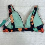 Seafolly NWT  On Vacation Longline Ribbed‎ Floral Bikini Top Size US 10 Photo 5