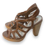 Envy Taupe Over Joy Woven Heeled Sandals Women's Size 10, 5” Heel Photo 2