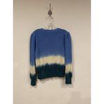 Veronica Beard Parula Sweater Womens Large Blue Ombre Dip Dye Cardigan Cotton Photo 4