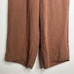 Flax 100% linen wide leg pants brown medium Photo 7