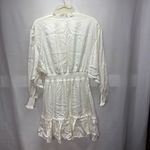 Designer Remix Dress Mini Ruffle White Boho Cotton Cottagecore Fit Flare Small Size M Photo 9