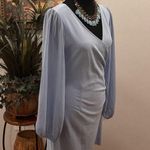 Zesica Women Dress Womens M Boho Vacation Resort Wear Long Sleeve Zip Back Blue Size M Photo 3