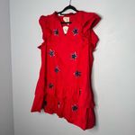 Fantastic Fawn  ruffle sleeve dress with star patches size large Photo 2
