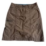 Eddie Bauer  Size 4 Active Outdoor Brown Khaki Skirt Pleated Back Hem Photo 0