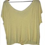 Hippie Rose  Tie Front Yellow Tee Photo 1