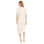 J.Crew Collection Dress Cut Out Puff Sleeve Cotton Twill Slit Ivory Sz 24 NWT Photo 2