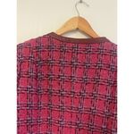 G By Giuliana Timeless Tweed Black Label Raw Hem Jacket Size L Hot Pink Barbie Photo 5