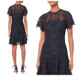 Jonathan Simkhai Navy Flutter Lace Mini Dress Blue Size XS Photo 2