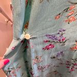 Eddie Bauer  Vtg Green‎ Floral Midi Dress 100% Rayon Size Large Photo 4