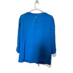 Vintage NWT Comptoir Des Cotonniers Blue Pleated Blouse Sz XL 3/4 sleeve Photo 2