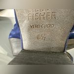 Eileen Fisher Back Zip Wedge Sandals Blue Suede Size 8.5 Photo 5