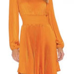 ALC Frank ALC Behati Asymmetrical Pleated Long Sleeve Mini Dress Sz 2 Kelly Clarkson Bold Photo 0