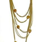 Amrita Singh  layered amber color stone necklace Photo 0