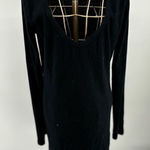 We The Free black long sleeve v neck thermal dress size Large Photo 0