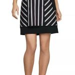 Max Mara BNWT MAXAZRIA STRIPED MIXED-MEDIA MINI SKIRT Photo 0