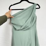 Birdy Grey  Mint Green One Shoulder Maxi Dress Womens XS Bridesmaid Formal Gown Photo 3
