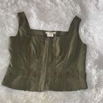 Vertigo Paris  Olive Green Crop Top Photo 0