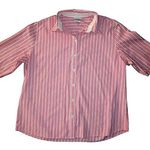 Allison Daley  pepto pink shirt sleeve button down top size 14 NWOT Photo 0