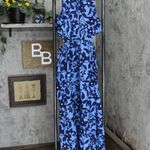 Who What Wear Blue Floral Dress Photo 1