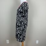 Tommy Bahama Dress Womens Small Black White Palm Print Shift Short Sleeve Mini Photo 6