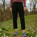 Athleta Black Cargo Crop Pants Stretch Utility Outdoors Camping Hiking 16 Photo 1