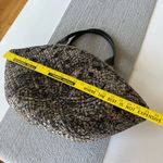 Vintage Indeed Black Beaded Straw Boho Oversized Basket Bag Made in Philippines Tan Photo 6