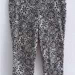 Lafayette 148 Stanton Pants Womens 6 Black White Cotton Blend Ankle Career Photo 0