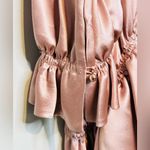 Roksanda Blush Pink Colorblock Tiered Teal Blue Silk Satin Dress Size 10 Photo 7