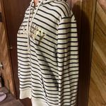 Old Navy Women’s XL Striped Gold Foil Letters Zip Up Hoodie Photo 6
