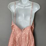 Lulus  Dress Cowl‎ Neck Pink Floral Print Iridescent Size Small Midi Side Slit Photo 4