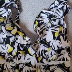 DKNY Women Floral Piece Swimsuit - Black, White, Yellow Size XL Photo 11