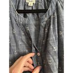 Hatley Dress Womens Small Nautical Boat Anchor Preppy Coastal Casual Cotton Blue Photo 2