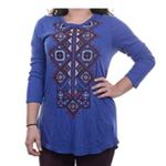 Lucky Brand  Diamond Embroidered Top Sz Small Photo 10