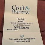 Croft & Barrow  Stretch Pull On Straight Leg Pants, Mauve SIZE 16W. NWT Photo 3