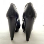Black heels with cut out of heel all leather size 37 made in Portugal Photo 6