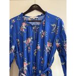 Loft  Long‎ Sleeve Floral Tiered Maxi Dress Size 16 Belted Photo 4