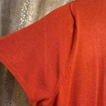 Philosophy  Pumpkin Orange Lightweight Fitted Short Sleeve Sweater Top XL Photo 3