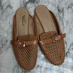 Naturalizer  Kayden Mules slip on Womens 6.5 Brown Straw Fabric Low Block Heel Photo 0