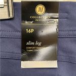 JM Collection  Petite Navy Blue Straight-Leg Pants Size 16P New Photo 8