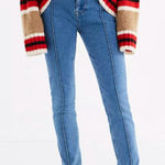 BDG Urban Outfitters Twig High Rise Skinny Front Seamed Jean Medium Stone Wash Photo 0